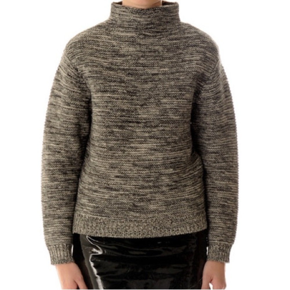 Won Hundred Camille Wool Blend Mock-Neck Sweater - Gray - Size Medium